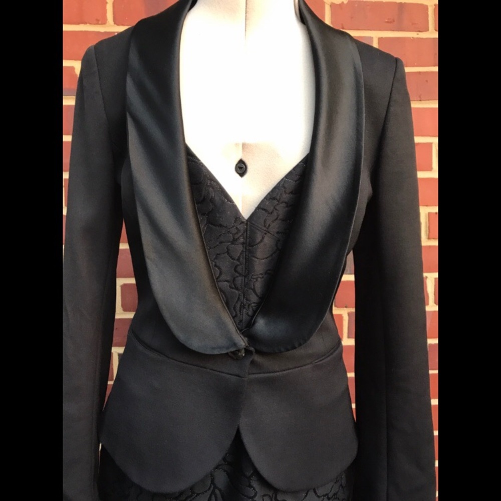 Theory Women’s Tuxedo Wool Satin Blazer - Sz P